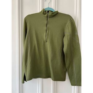 Eastern mountain sports men’s green 1/4 zip long sleeve shirt S